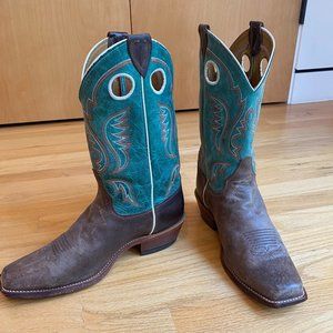 Justin BR330 Brown size 8 1/2 D 11" Bent Rail Western Boot